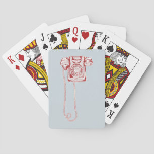 jaren '80 draaischijf-telefoon pokerkaarten