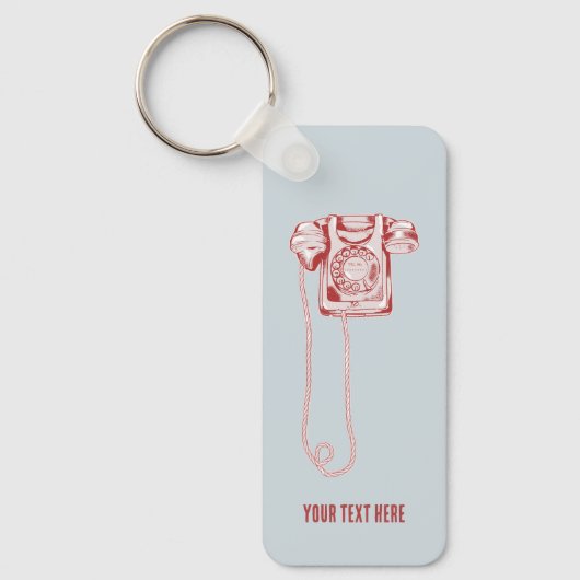 jaren '80 draaischijf-telefoon sleutelhanger (Voorkant)