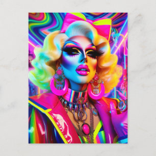 jaren '80 Drag Queen Briefkaart
