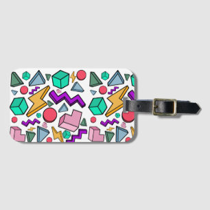 jaren '80 esthetische retro bagagelabel