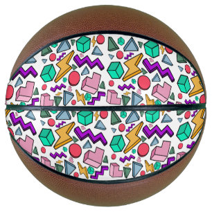 jaren '80 esthetische retro basketbal