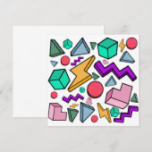 jaren '80 esthetische  retro bedankkaart (Voorkant / Achterkant)