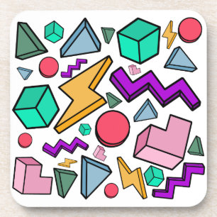 jaren '80 esthetische  retro bier onderzetter