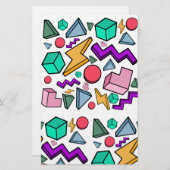 jaren '80 esthetische  retro briefpapier (Voorkant / Achterkant)