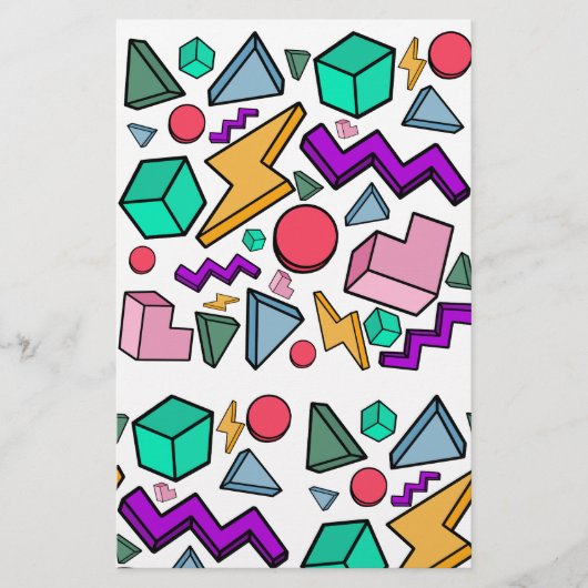 jaren '80 esthetische  retro briefpapier (Voorkant)