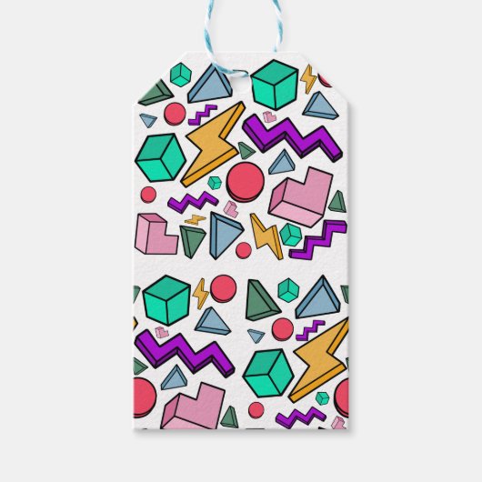 jaren '80 esthetische  retro cadeaulabel (Voorkant)