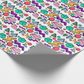 jaren '80 esthetische  retro cadeaupapier (Hoek)