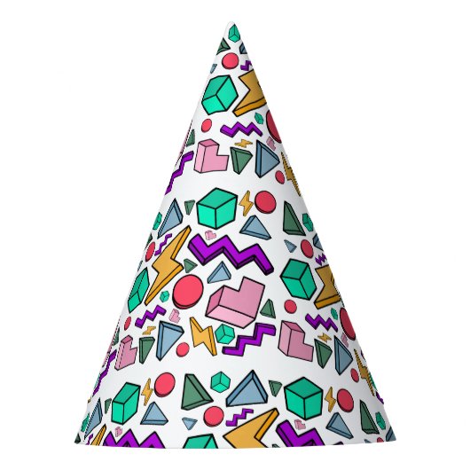 jaren '80 esthetische retro feesthoedjes (Voorkant)