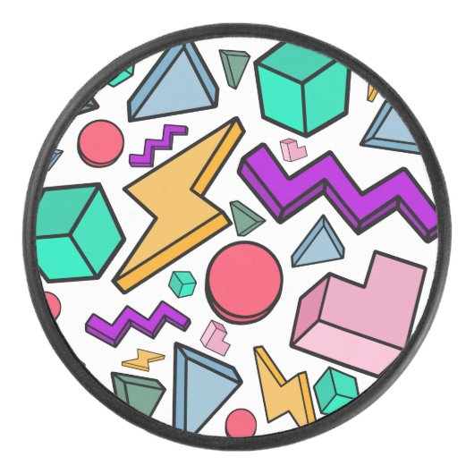 jaren '80 esthetische  retro hockey puck (Voorkant)