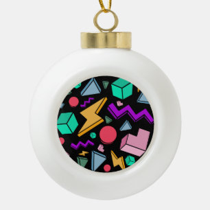 jaren '80 esthetische retro keramische bal ornament