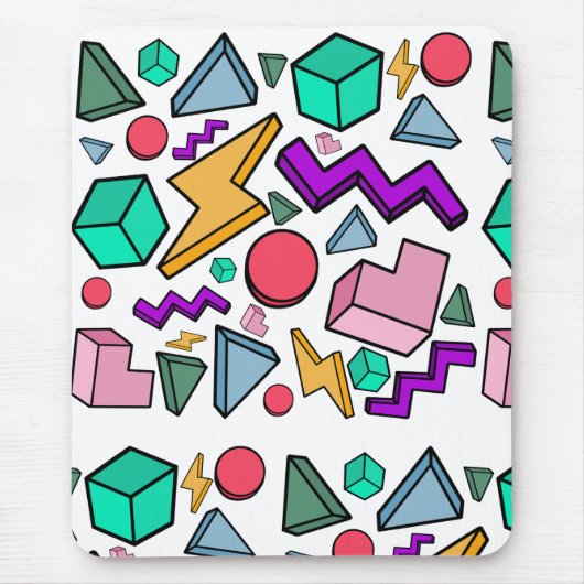 jaren '80 esthetische  retro muismat (Voorkant)