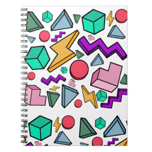 jaren '80 esthetische retro notitieboek