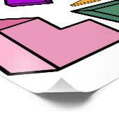 jaren '80 esthetische retro perfect poster (Hoek)