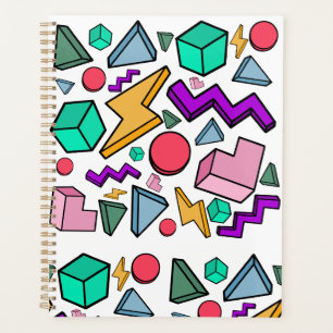jaren '80 esthetische retro planner