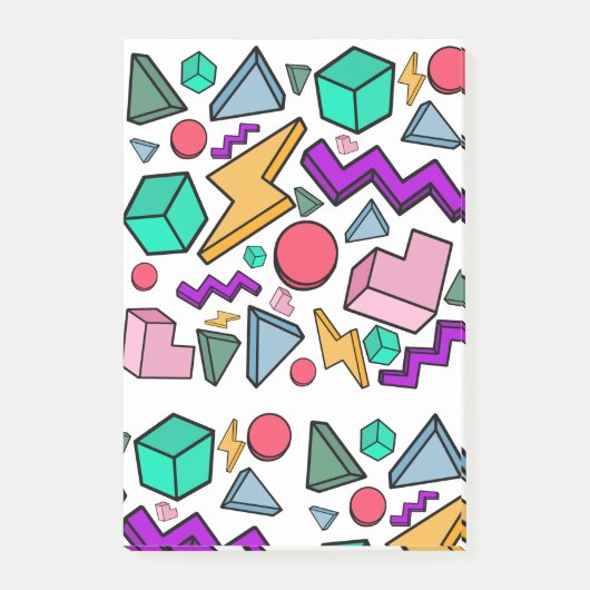 jaren '80 esthetische  retro post-it® notes (Voorkant)