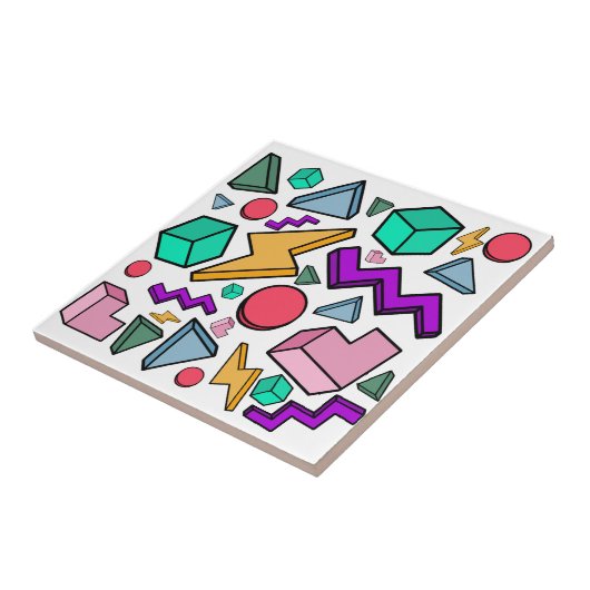 jaren '80 esthetische retro tegeltje (Zijkant)