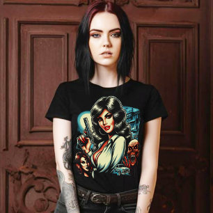 jaren '80 Horror Girl T-shirt