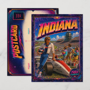 Jaren 80 Indiana ansichtkaart 80s retro Briefkaart