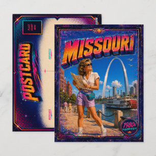 Jaren 80 Missouri ansichtkaart 80s retro Briefkaart