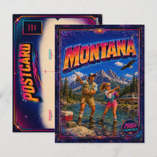 Jaren 80 Montana ansichtkaart 80s retro Briefkaart