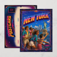 Jaren 80 New York Ansichtkaart 80s Retro