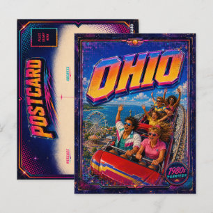 Jaren 80 Ohio ansichtkaart 80s retro Briefkaart