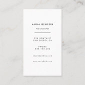 jaren '80 pop kunstpatroon visitekaartje (Achterkant)