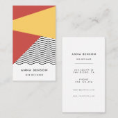 jaren '80 pop kunstpatroon visitekaartje (Voorkant / Achterkant)