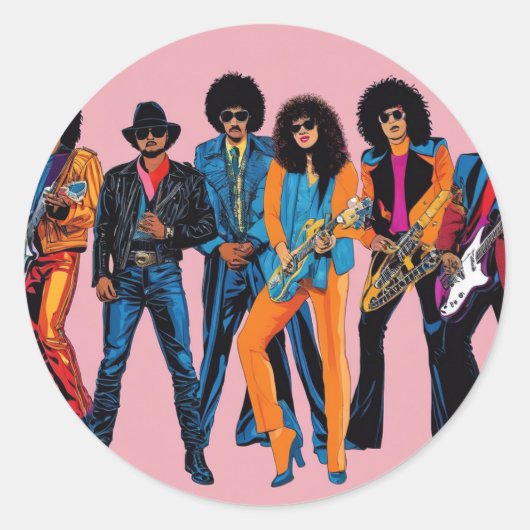 jaren '80 ronde sticker (Voorkant)