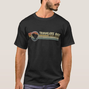 jaren '80 Stijl REIZIGERS REST, SC T-shirt