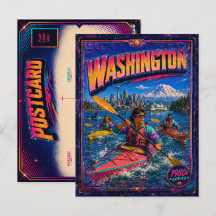 Jaren 80 Washington ansichtkaart 80s retro Briefkaart