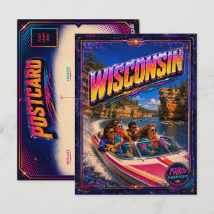Jaren 80 Wisconsin ansichtkaart 80s retro Briefkaart