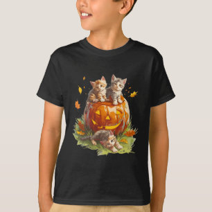 jaren 90 Cat Pumpkin Halloween Voor Mannen Vrouwe T-shirt
