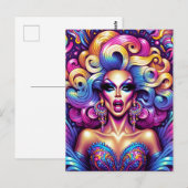 jaren '90 Drag Queen Briefkaart (Voorkant / Achterkant)