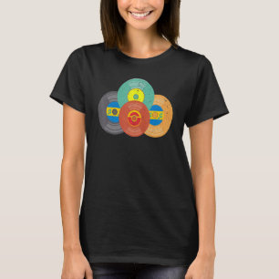 jaren '90 Muziek jaren '90 Themafeest Vinyl Retro T-shirt