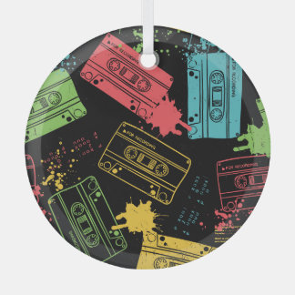 jaren '90 Stijl Cool Grunge Cassettes Glas Ornament