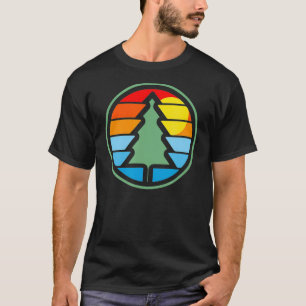 jaren tachtig Retro Lone Pine Tree Graphic Art T-shirt