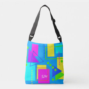 JAREN TACHTIG VORMPATROON JAREN '80 NEON MONOGRAM CROSSBODY TAS