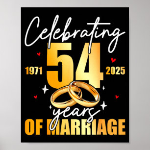 Jaren vieren 1971 54e 54 Huwelijk Poster