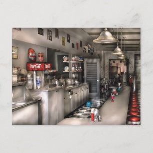 jaren vijftig - De Soda-fontein Briefkaart