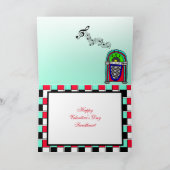 Jaren vijftig Retro Koppel Gelukkige Valentijnsdag Kaart (Binnen)