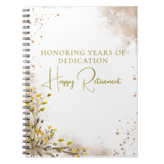 Jarenlange Toewijding Ehren Elegante Pensionering Notitieboek