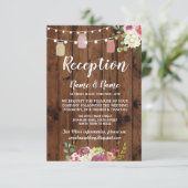 Jarres Florales Cartes de Réception Mariage Rustiq (Debout devant)