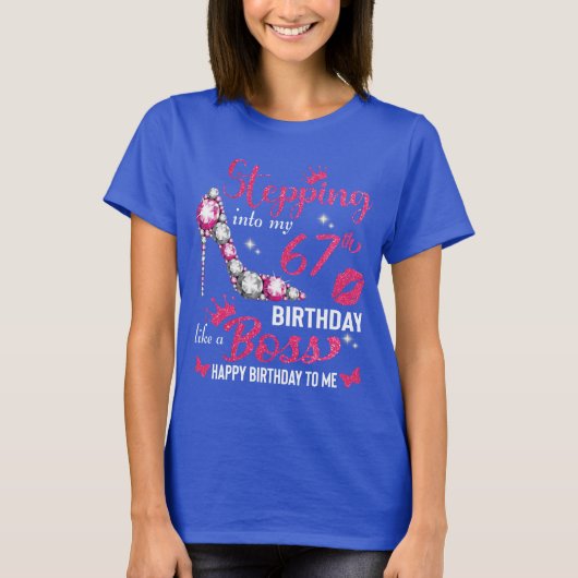 J'arrive à mon 67e anniversaire comme un t-shirt d (Devant)