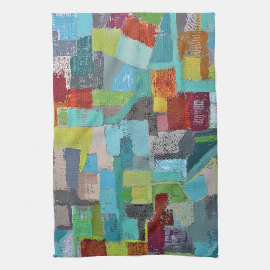 Jas van vele kleuren keukenhanddoek (Verticaal)