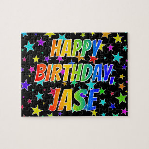 "JASE" voornaam, geun "HAPPY BIRTHDAY" Legpuzzel
