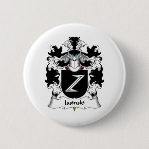 Jasinski Family Crest Ronde Button 5,7 Cm
