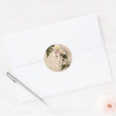 Jasmijn bloemen en lelie met script ronde sticker (Envelop)