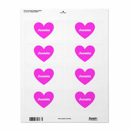 Jasmin Etiket (Full Sheet)