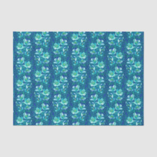 Jasmine Bloom bloemen Floral Pattern Blue Tissuepapier